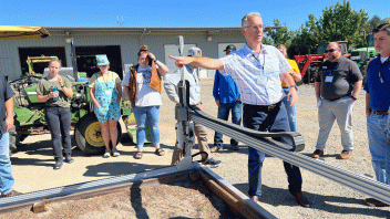 Man instructing group of people